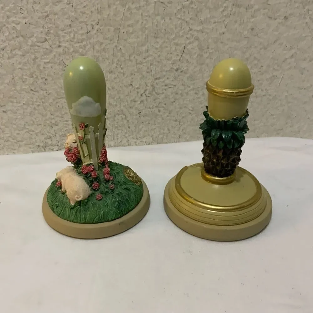 Set of 2 Brown Bag Cookie Art.  Cookie Stamp.  5” tall